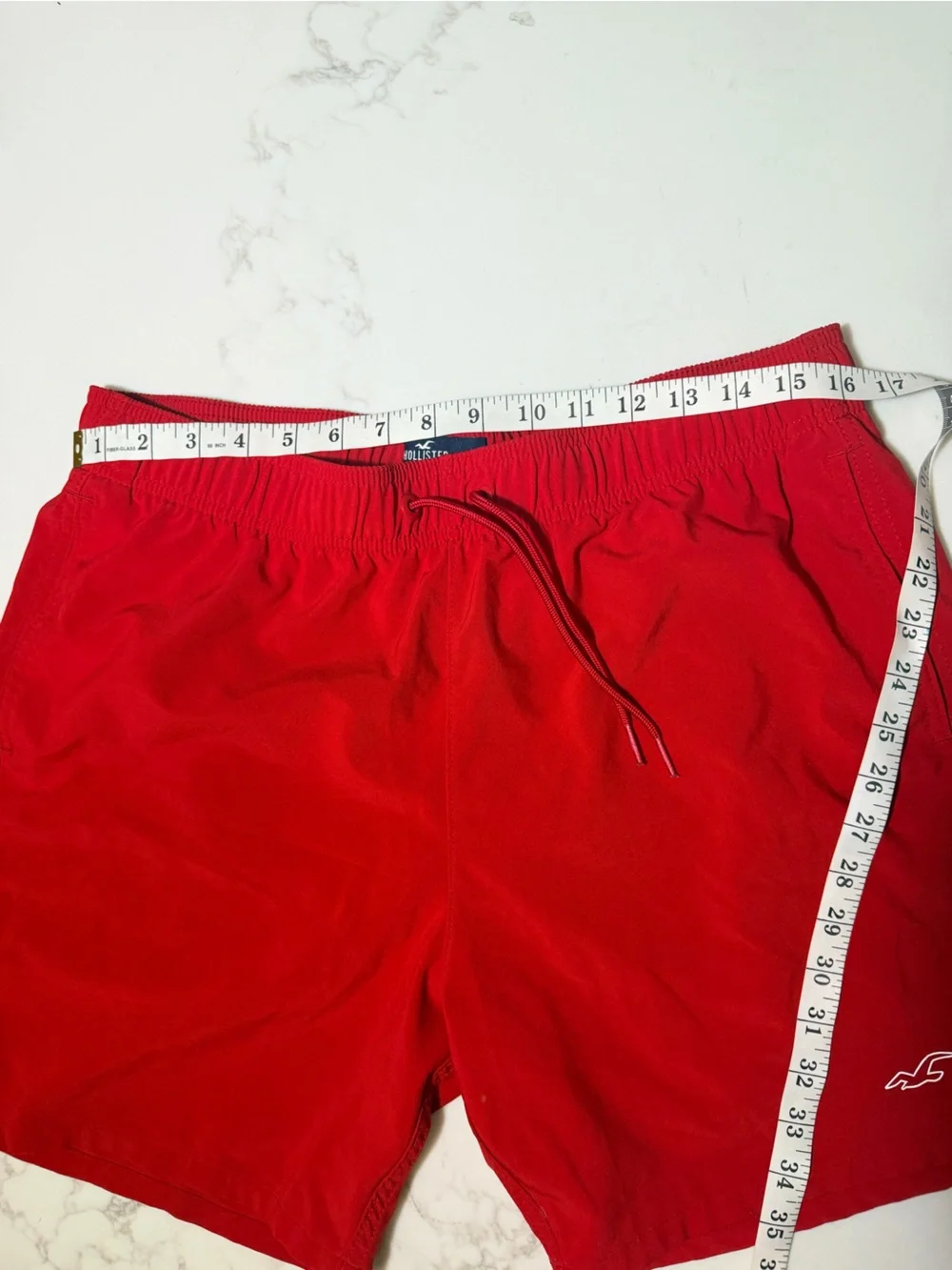 Hollister Bright Red Men's Swim Shorts